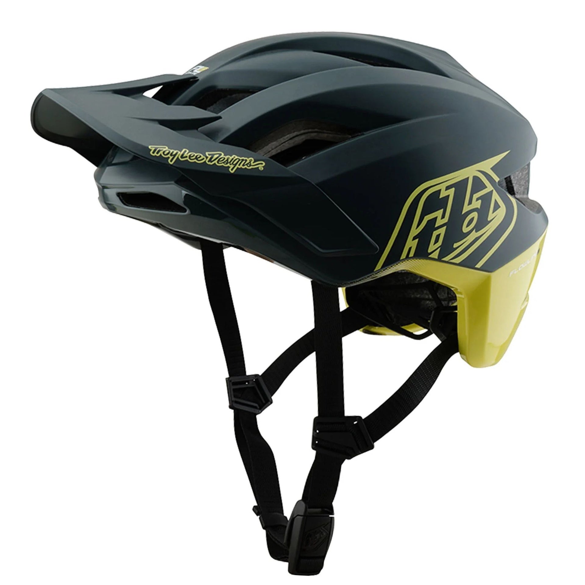 Casco Troy Lee Designs Flowline Se Badge Gray / Glo Yellow